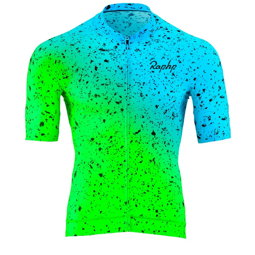 Мужская флуоресцентная велосипедная майка зеленый и синий цвета mtb road pro racing из