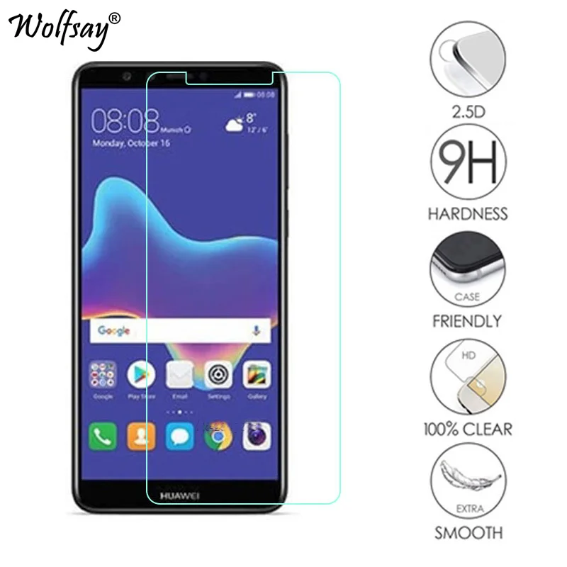 2 шт Y 9 2018 стекло Huawei Y9 защита экрана закаленное Enjoy 8 Plus защитная пленка|Защитные
