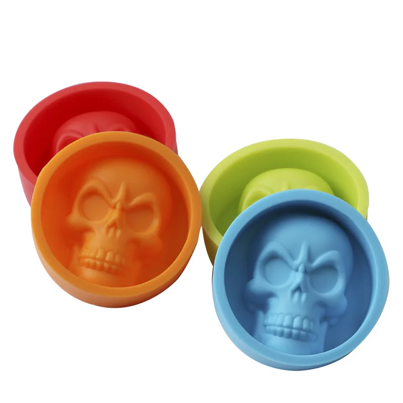 Skull Muffin Cup Food Grade Silicone Cake Pudding Chocolate Ice Mold E085 | Дом и сад