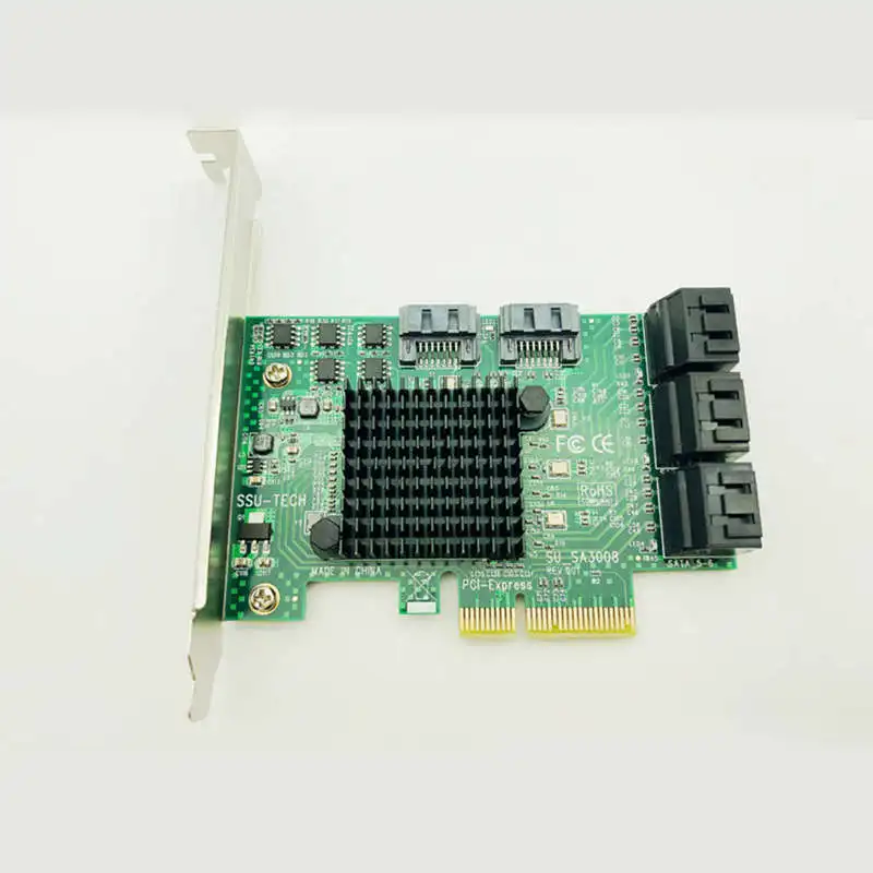 Pci-E Pci Express для Sata 3 0 Iii 6 ГБ карточка контроллера SSD Pcie 8 портов Sata3.0 адаптер Raiser