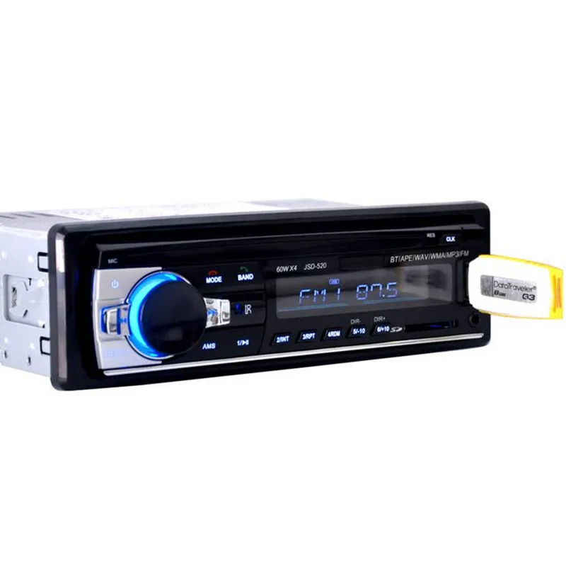 В тире 1 Din 12 стерео радио Bluetooth MP3 плеер fm-модулятор Aux Вход приемник SD USB MMC WMA