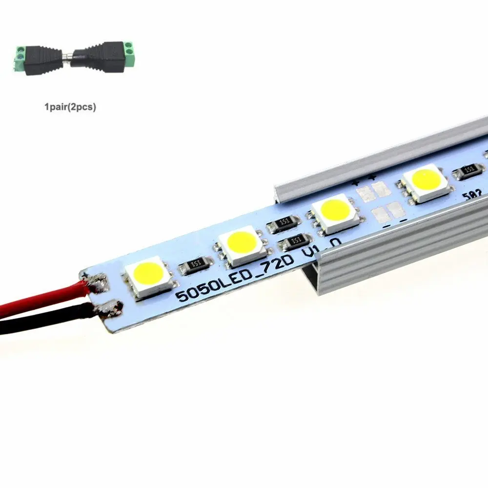 Жесткая светодиодная лента U образной формы 5050 SMD 36 длина 50 см Холодный/теплый