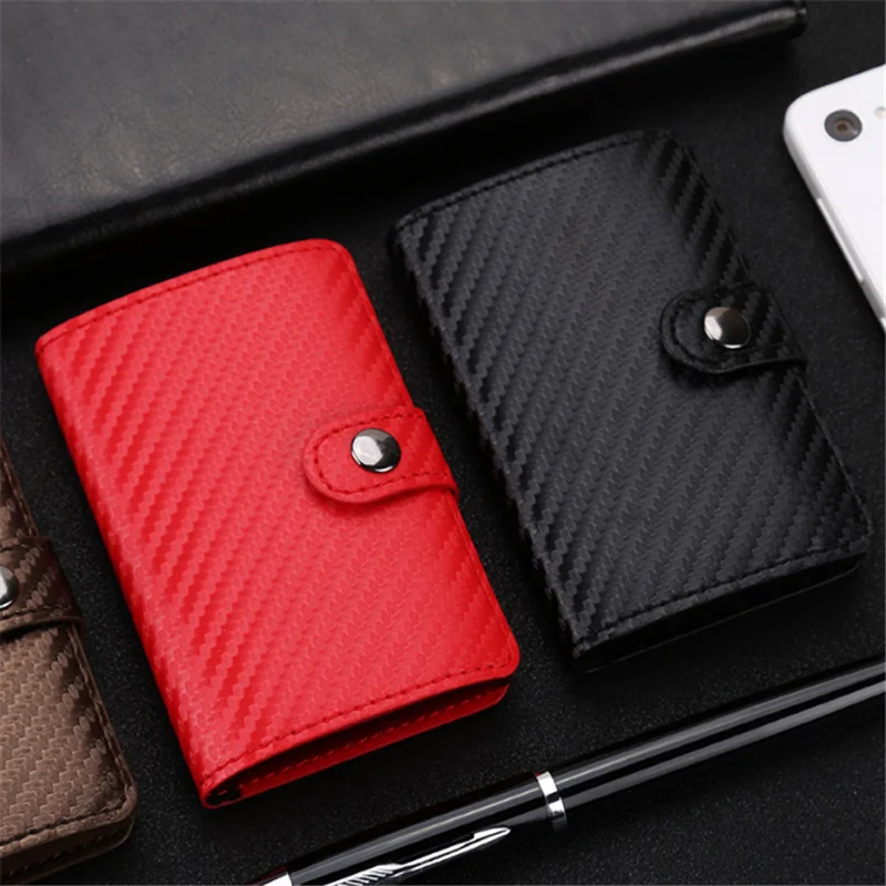 

BISI GORO Men Women Credit Card Holder Top Grade Card Case Fashion Bank Card Wallet Famous Carbon Card Organizer Slim Wallet