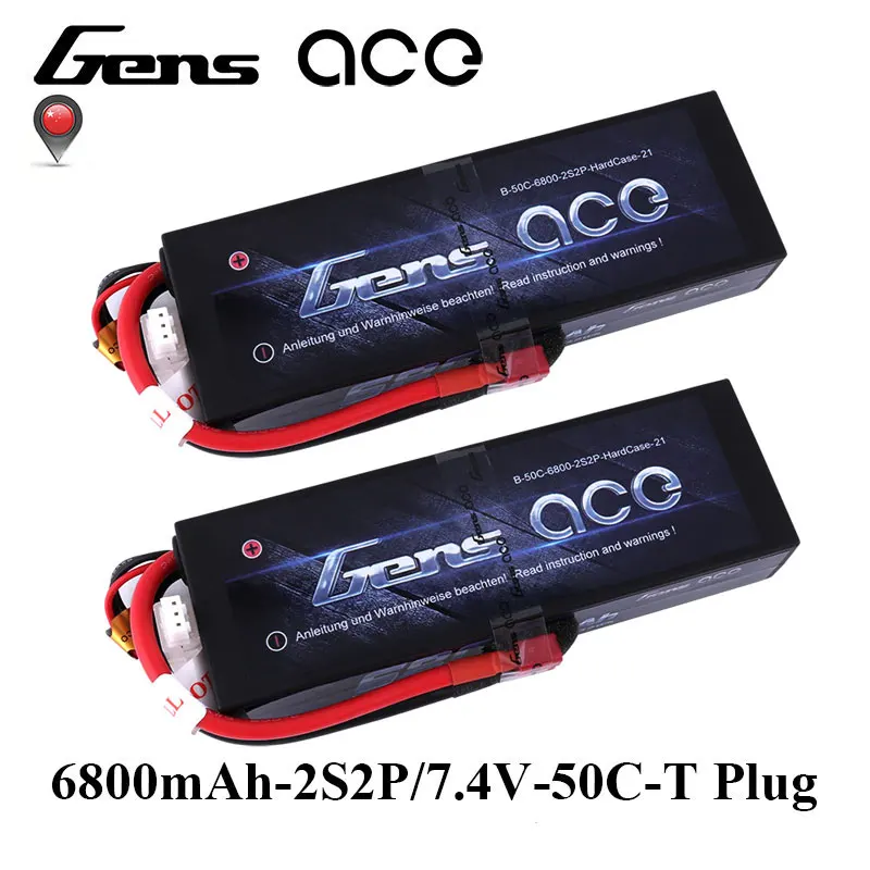 2 шт. литий полимерные аккумуляторы Gens ace 2S 6500 мА/ч 6800 Lipo 7 4 В Deans Plug 50C 1/8 весы для