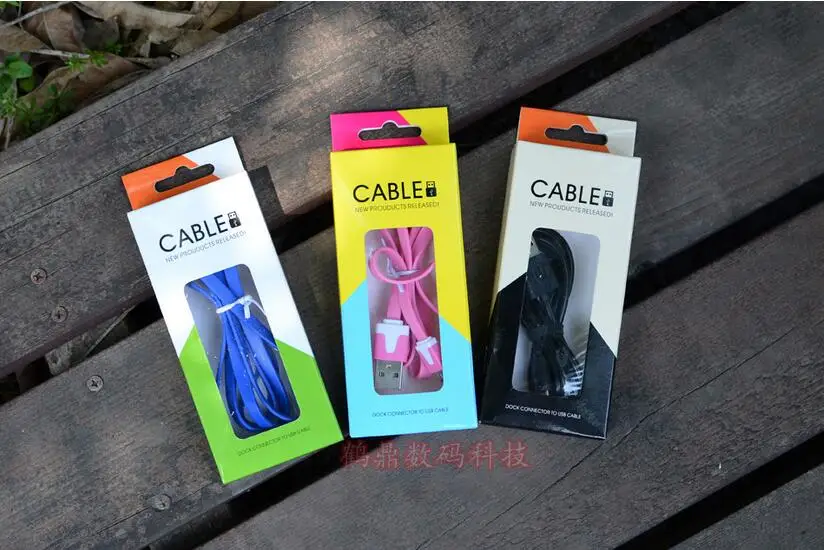 Новинка 2016 Стандартная розничная упаковка для телефона кабель длиной 1 м 2 8