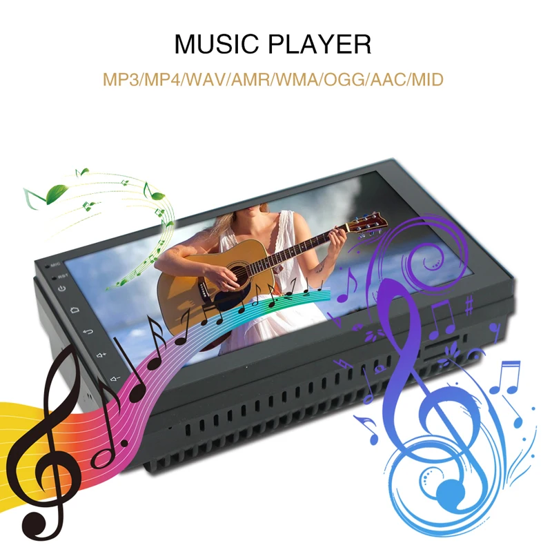 HD 7 дюймов 1024*600 2 Din Android 9 1 стереонаушники радио Bluetooth GPS Wifi Автомобильный DVD