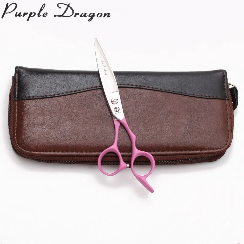 Z9122 6&quot 440C Purple Dragon Pink Barber Makas Hair Cutting Scissors Thinning Shears Willow Leaf Shape Salon | Красота и здоровье