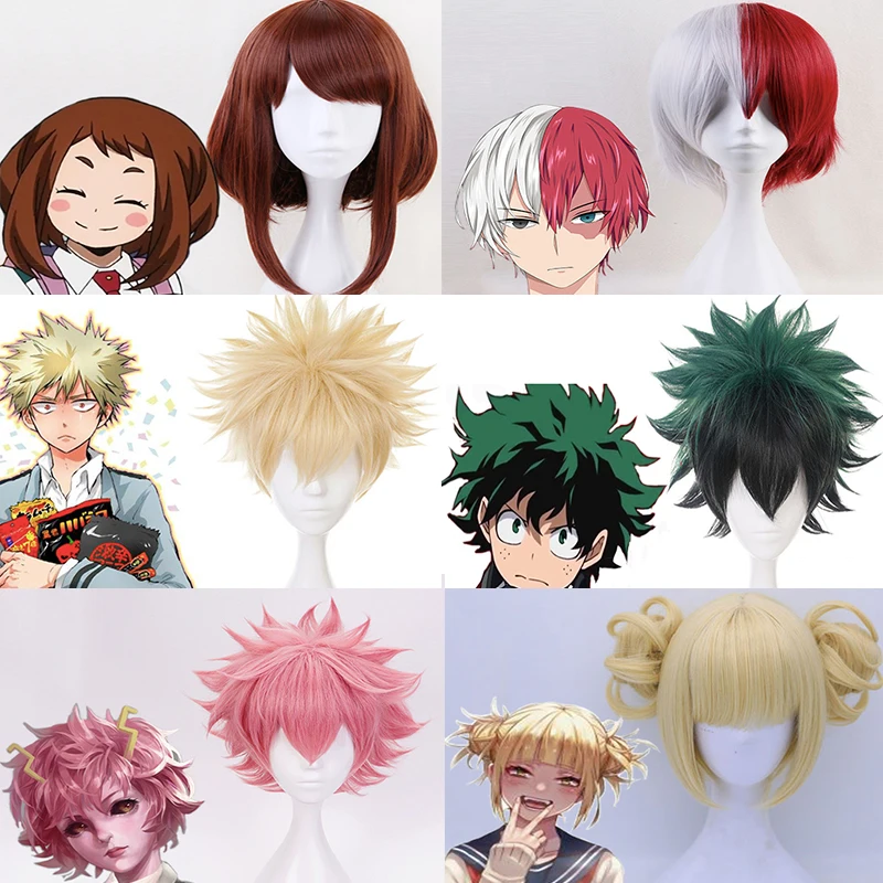 Парик для косплея Моя геройская Академия парик из аниме Izuku Midoriya Katsuki Bakugou Shouto Todoroki