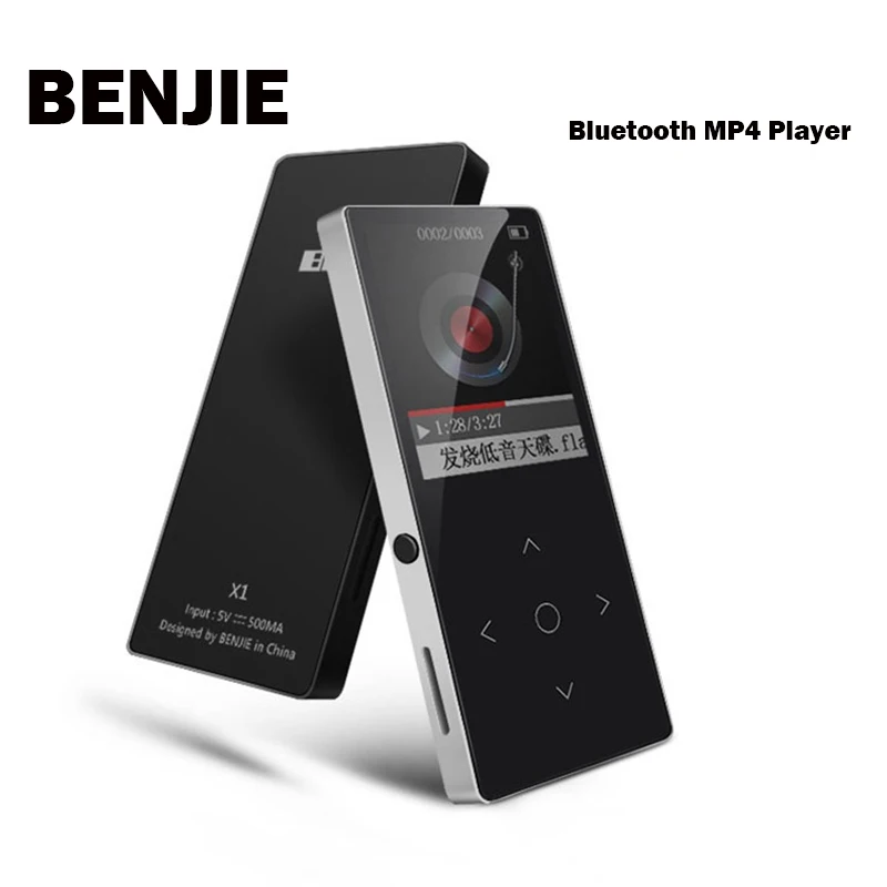 BENJIE K8 ультра тонкий 8 Гб Bluetooth Mp3 MP4 плеер 1 дюйма цветной экран без потерь звук с FM