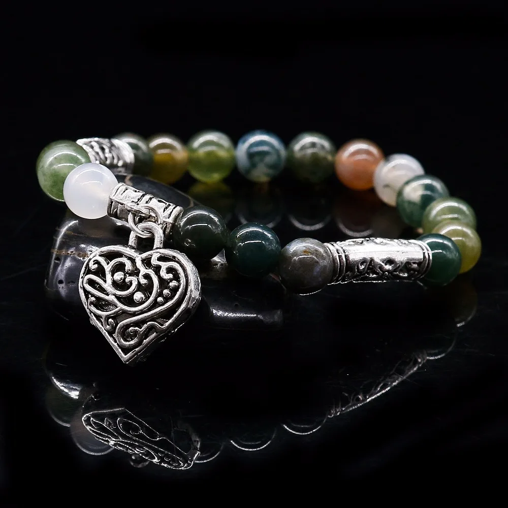 Браслет для йоги подвеска в форме сердца ювелирные изделия медитации женский