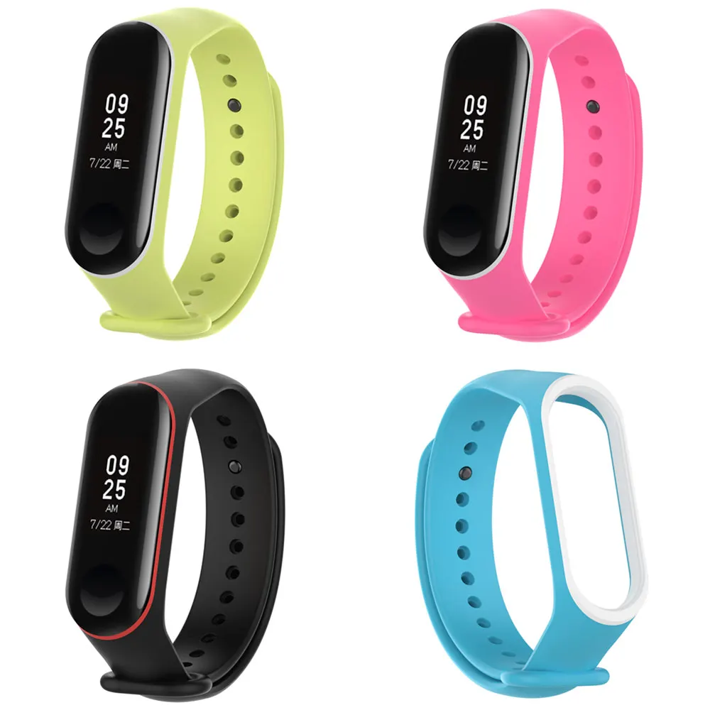 Для mi Band 3 ремешок для Xiaomi mi Band 3 ремешок на запястье силиконовый ремешок на запястье для mi Band 3 сменный ремешок аксессуары