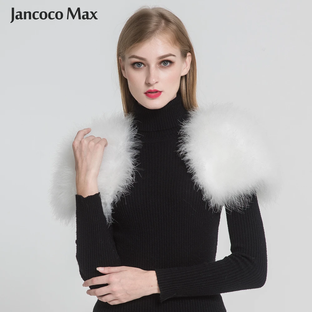 Jancoco Max накидка из натурального меха, Женская шаль из натурального страусиного пера, Модное пончо, лидер продаж, один размер S1264