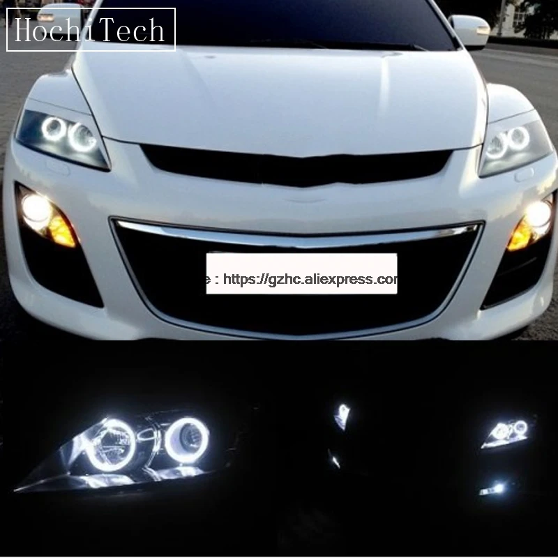 HochiTech для Mazda CX-7 2006-2012 ультра яркий дневной светильник DRL CCFL ангельские глазки Demon eyes комплект Теплый Белый Halo Кольцо Автомобильный Стайлинг