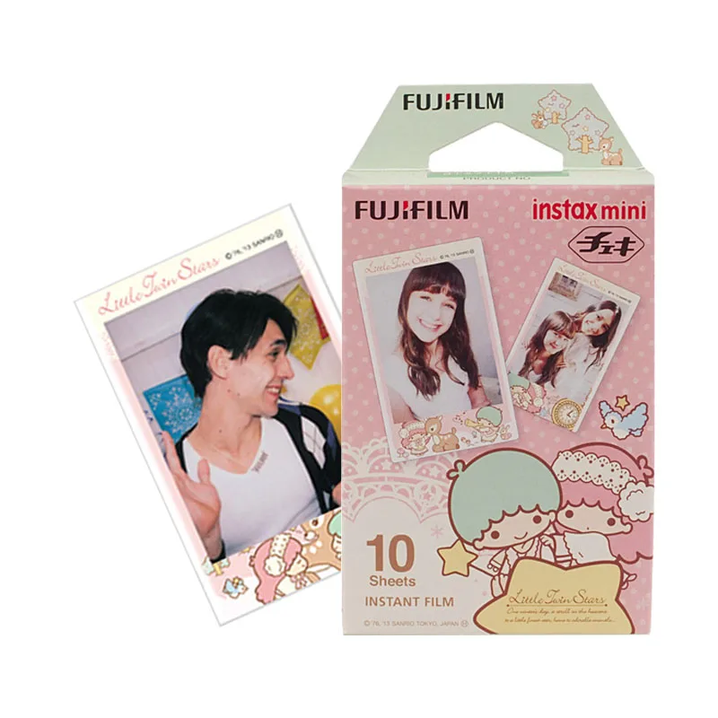 Little twin star Подлинная Fujifilm Instax Mini 8 9 цветная фотобумага 10 шт. для Fuji 9 8 7s 50 90 25 70 Share SP-2 SP-1 Liplay мгновенная камера - Цвет: Little twin star