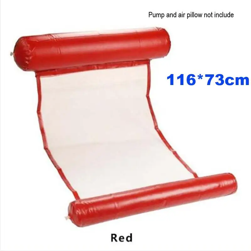 Red Летний воздушный складной матрас для бассейна, надувная кровать с подушкой, Пляжная надувная плавающая кровать, пляжное кресло, гамак - Цвет: Red