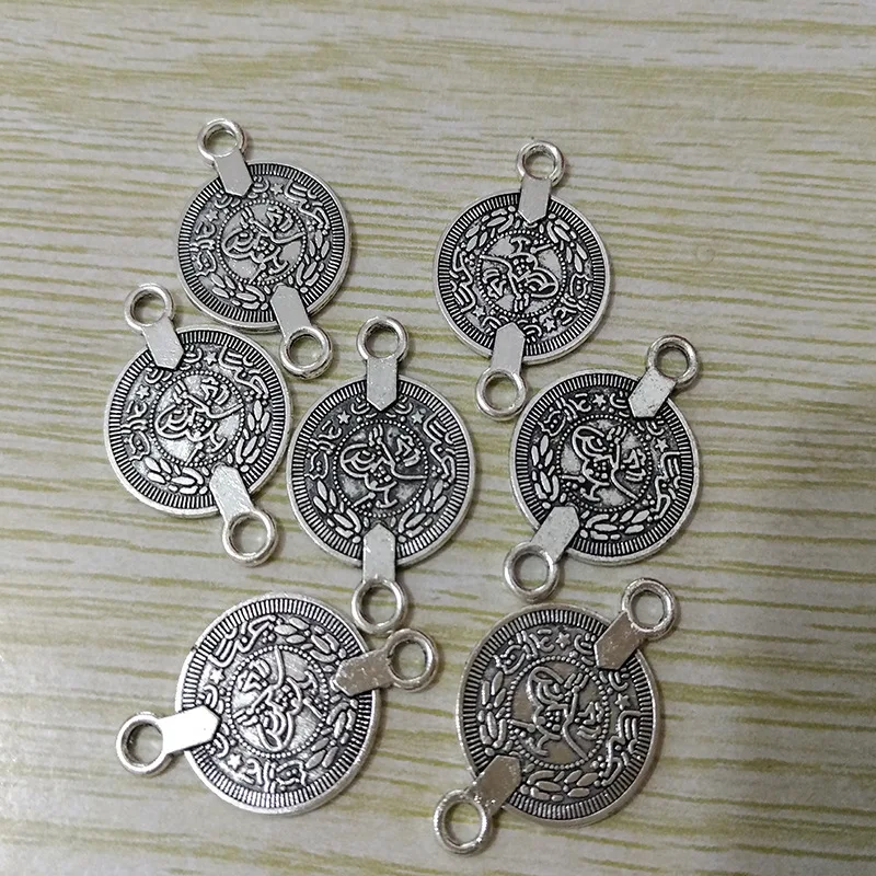 Gypsy Boho шикарный Резной Цветок Монета золотого цвета Подвески для изготовления