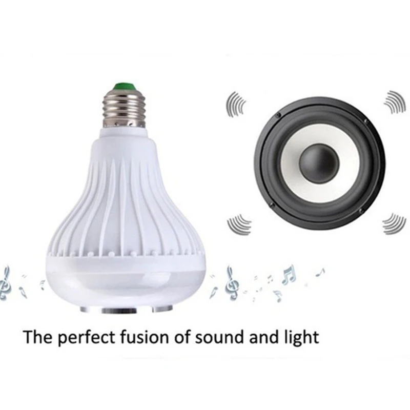Динамик ламповый светильник беспроводной Bluetooth динамик E27 RGB 16 цветов 12 Вт умный светодиодный светильник музыкальная игровая лампа с пультом дистанционного управления
