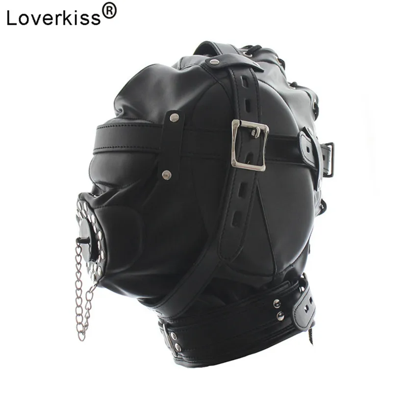 Loverkiss фетиш бондаж капюшон с открытым ртом женская маска ограничители