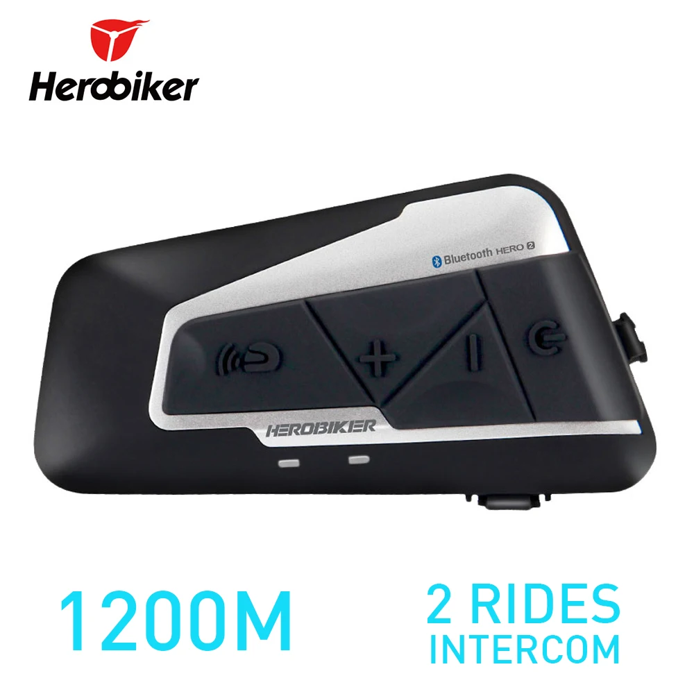 Bluetooth гарнитура HEROBIKER мотоциклетная Водонепроницаемая с FM радио 1200 м|Наушники для