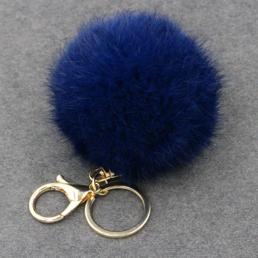 8CM Genuine Rabbit Keychain Cute Fur Pom Toy Handbag Car Charms Jewelry | Украшения и аксессуары