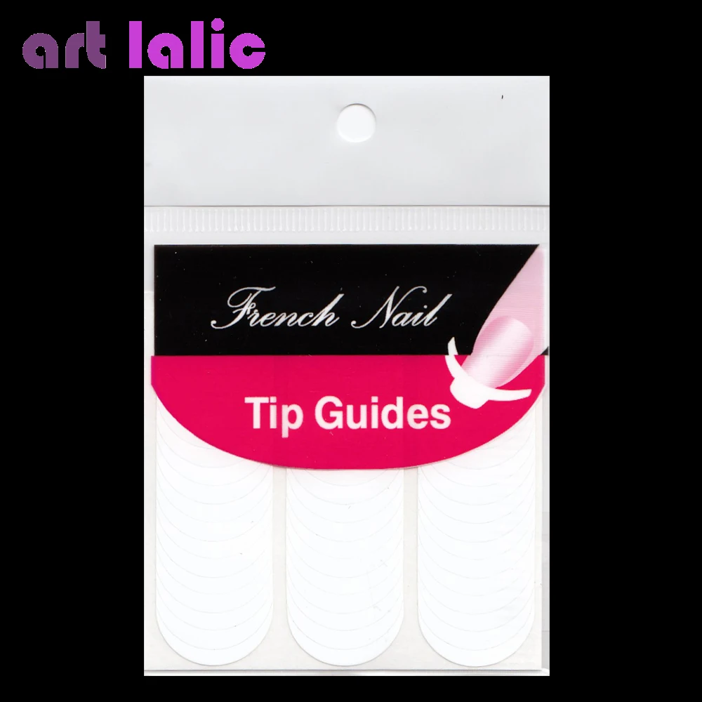 

48 Sticker/lot Nail Sticker DIY French Manicure Nail Art Decorations Round Form Fringe Guides