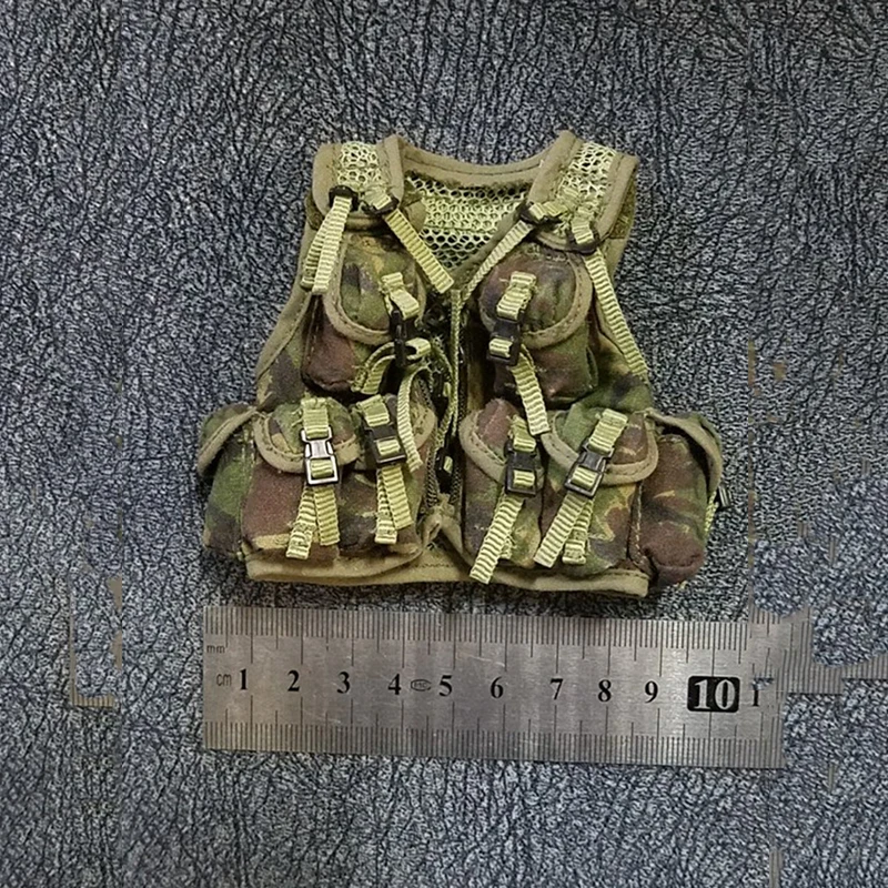 

1/6 Jungle Camouflage Green Tactical Vest Models for 12'' Figures