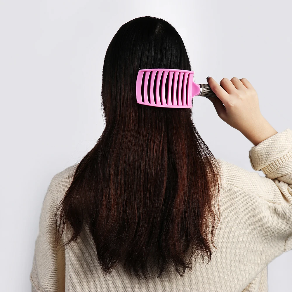 1 шт. антистатические изогнутые кудри прямые волосы гребни массажер для головы