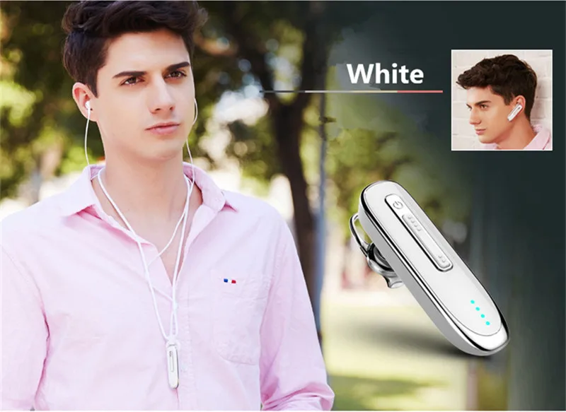 white Модные беспроводные Bluetooth наушники K2 с шумоподавлением, стерео наушники, наушники с громкой связью, с микрофоном для телефона - Цвет: white
