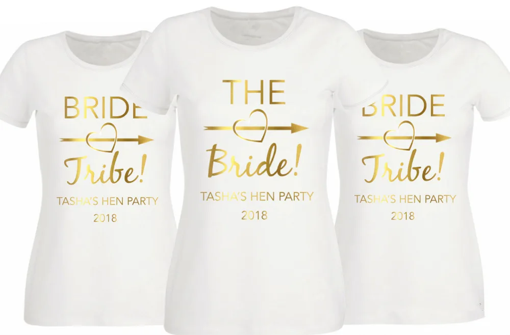 Дропшиппинг курица вечерние Футболка белая надпись BRIDE TRIBE! Облегающий топ с