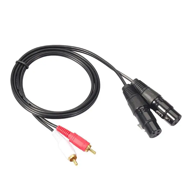 1 5 м футов стерео аудио кабель двойной RCA штекер на XLR Женский Для миксера