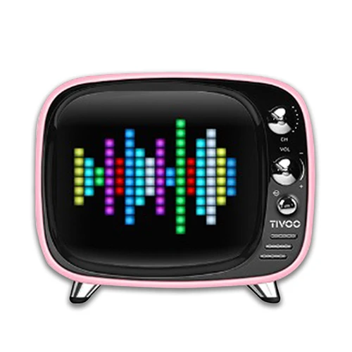 Divoom Tivoo Timebox Evo портативный Pixel Art беспроводной Bluetooth 5,0 динамик светодиодный смарт-будильник с приложением для IOS Android - Цвет: Розовый