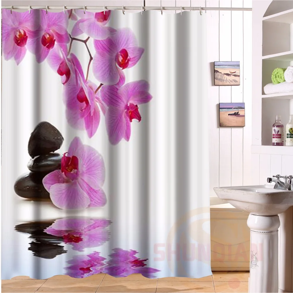 CHARMHOME Stronghold orchid Stock занавеска для душа из полиэстера ванной комнаты|shower curtain|bath