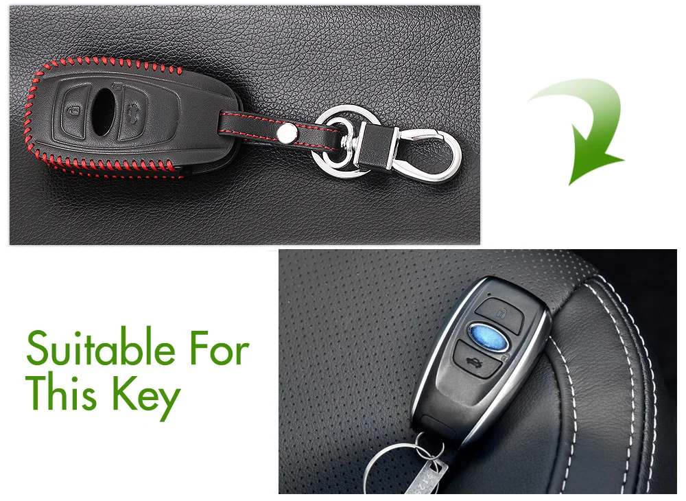 Кожаный чехол для ключей автомобиля Smart Keyless Remote Cover Subaru BRZ Forester Legacy Outback WRX STI Impreza XV