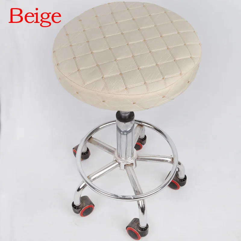 Beige Чехол для обеденного стула, чехол для круглого барного стула, защитная хлопковая ткань, чехлы для стульев для стоматолога, парикмахерский салон, домашние чехлы - Цвет: Beige
