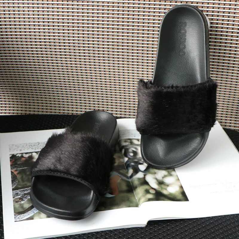 Повседневные тапочки модная зимняя женская домашняя обувь с открытым носком