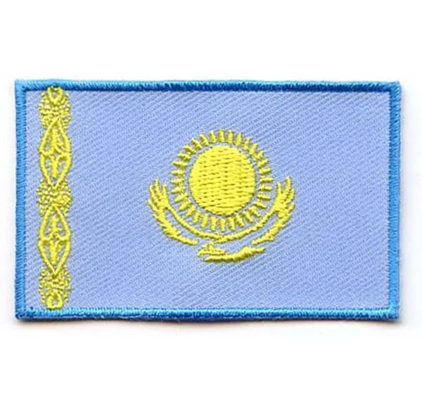 Пакет с флагом Казахстана персонализированные вышитые этикетки тканые для