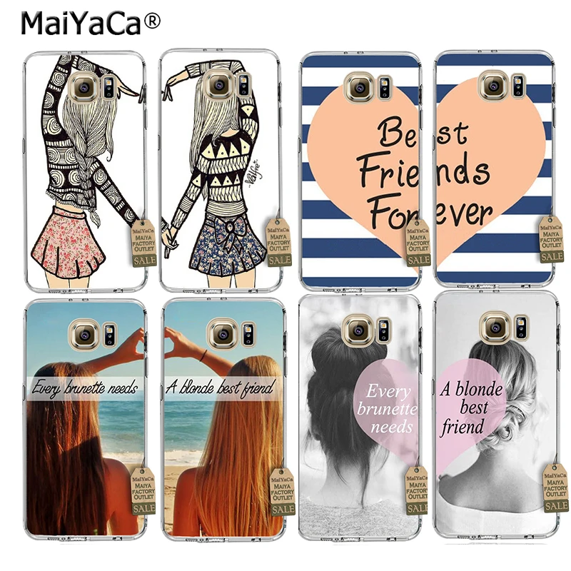 MaiYaCa лучшие друзья BFF две девушки пара мягкий прозрачный ТПУ чехол для телефона