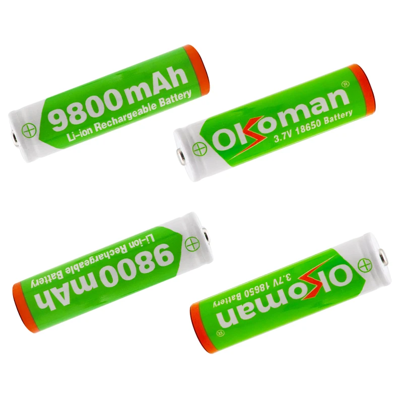 Okoman 3 7 V 18650 литиевая батарея 9800mAh литий-ионная для фонарика Прямая поставка |