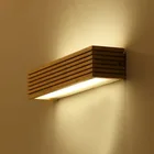 Современный Япония Стиль Led дуб деревянный настенный светильник s бра для Спальня ванная комната дома Бра твердый деревянный настенный светильник