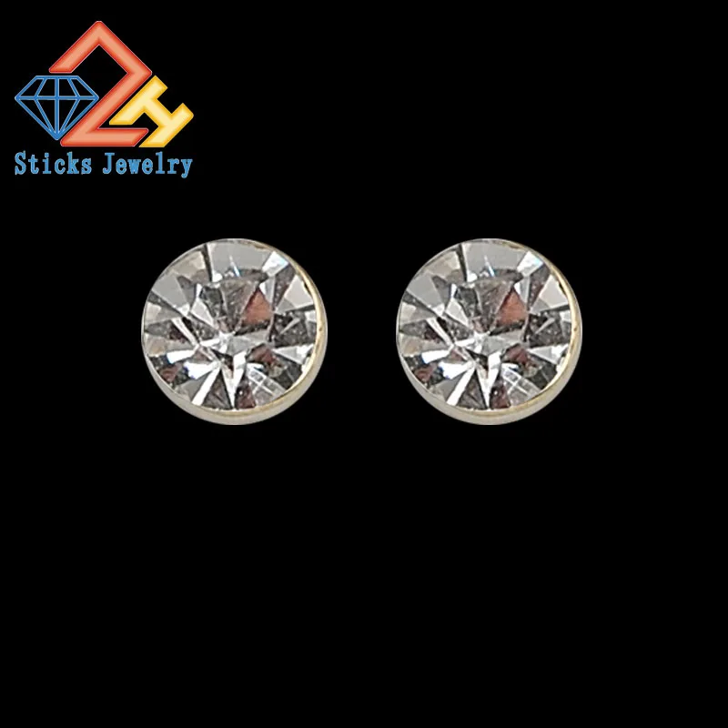 

Stud Earrings White Round Crystal Lady Stud Earrings