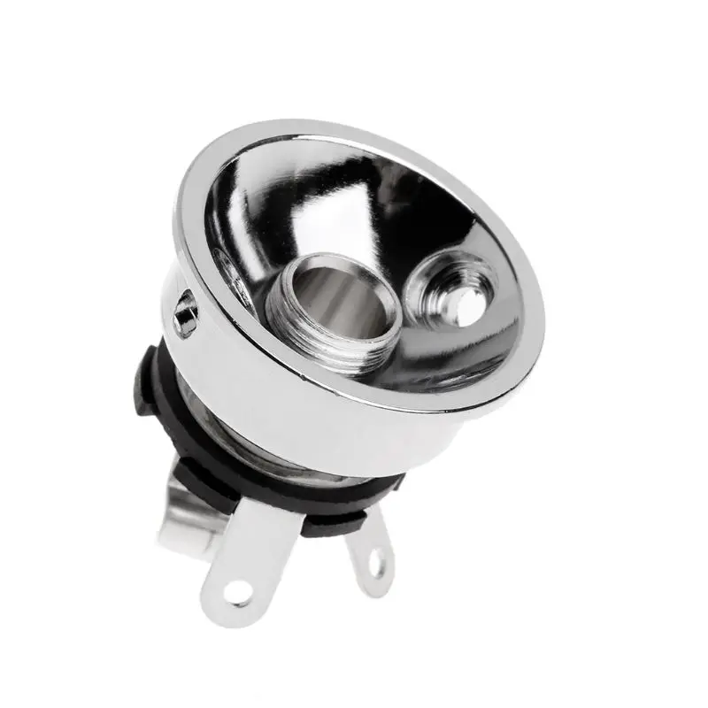 for 6.35mm Plug Electrosocket TL Silver Electric Guitar Chrome Socket Jack Plate | Обустройство дома