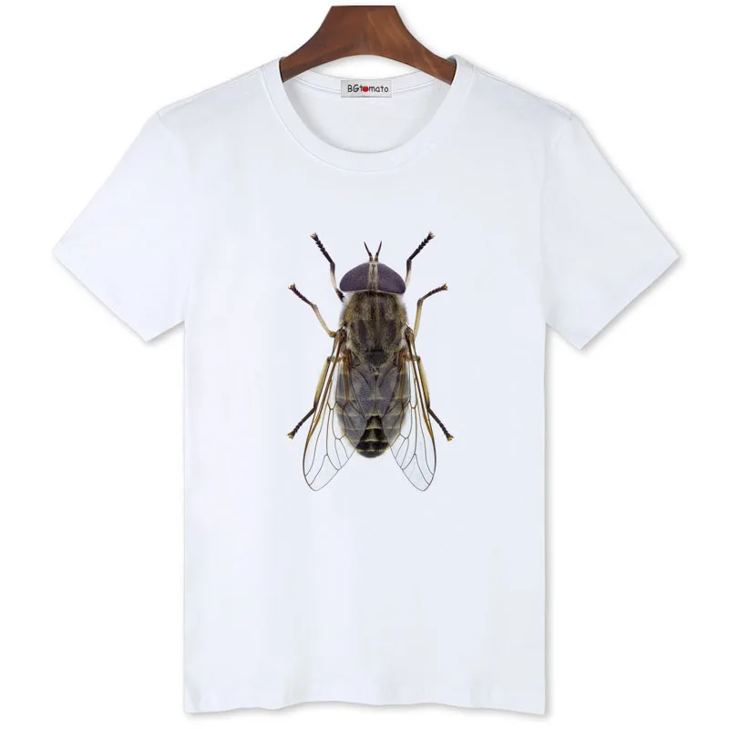 

BGtomato 2022 3D housefly tshirt creative design funny t shirts super fashion streetwear hip hop t shirt men clothes