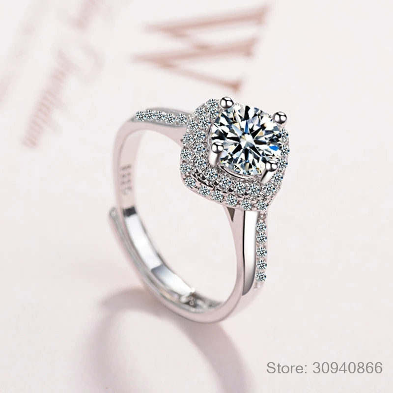 Promise 925 пробы, серебряное кольцо, классическое обручальное кольцо, ювелирное изделие, кубический цирконий, кольца для женщин, подружки невесты, подарки
