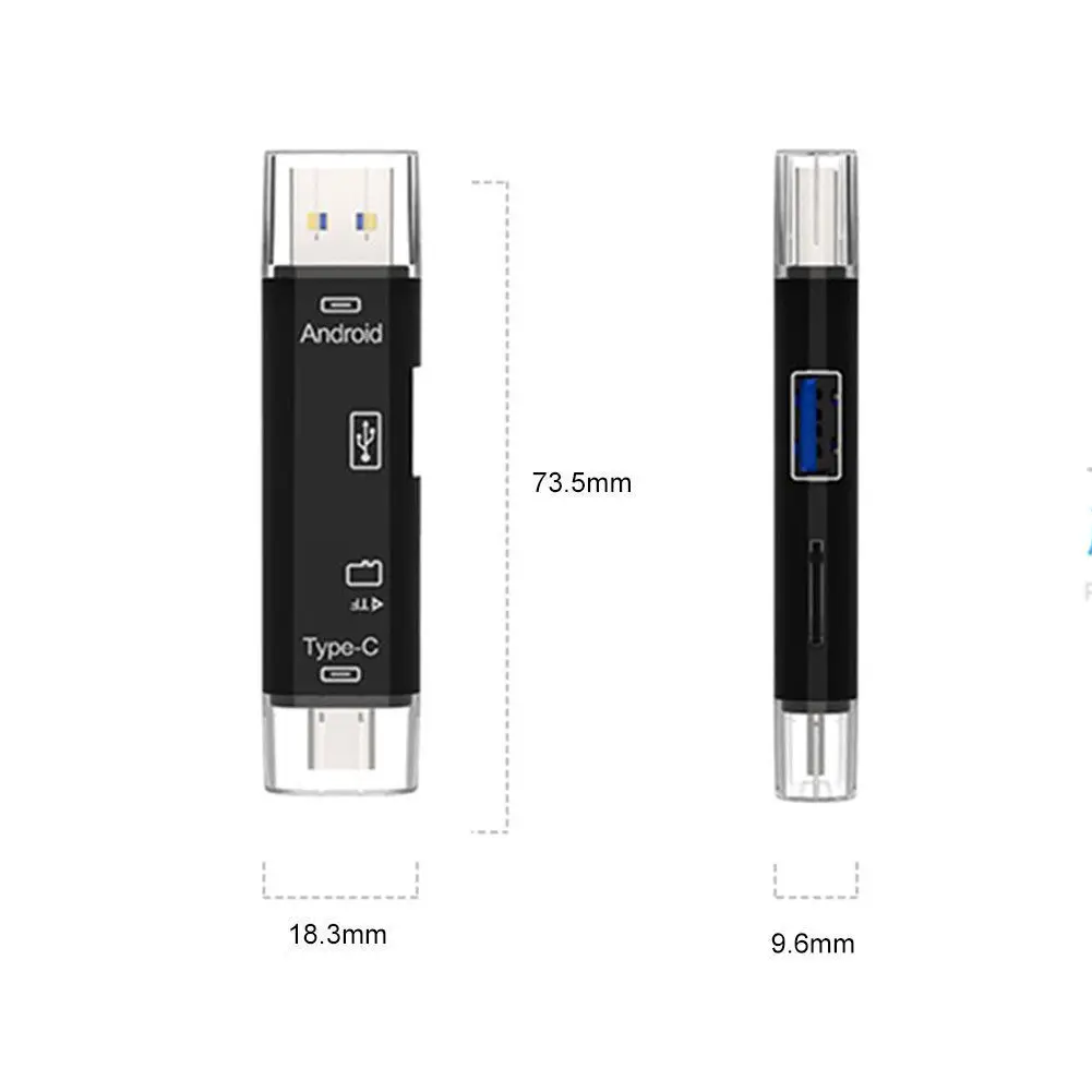 3 в 1 Тип C/Micro USB OTG адаптер карт C/ USB/ Micro USB/SD/TF устройство чтения памяти для Andrio ПК