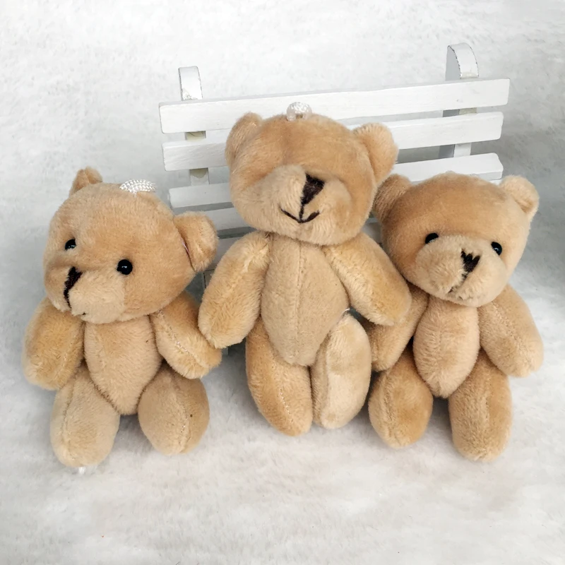 2PCS/LOTMini Teddy Bear Stuffed Plush Toys 8cm Small LIGHT BROWN pelucia Pendant Kids Birthday GiftRZX009 | Игрушки и хобби