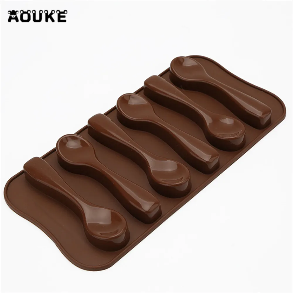 Силиконовые формы в виде ложек конфет шоколада для помадки торта кубиков льда