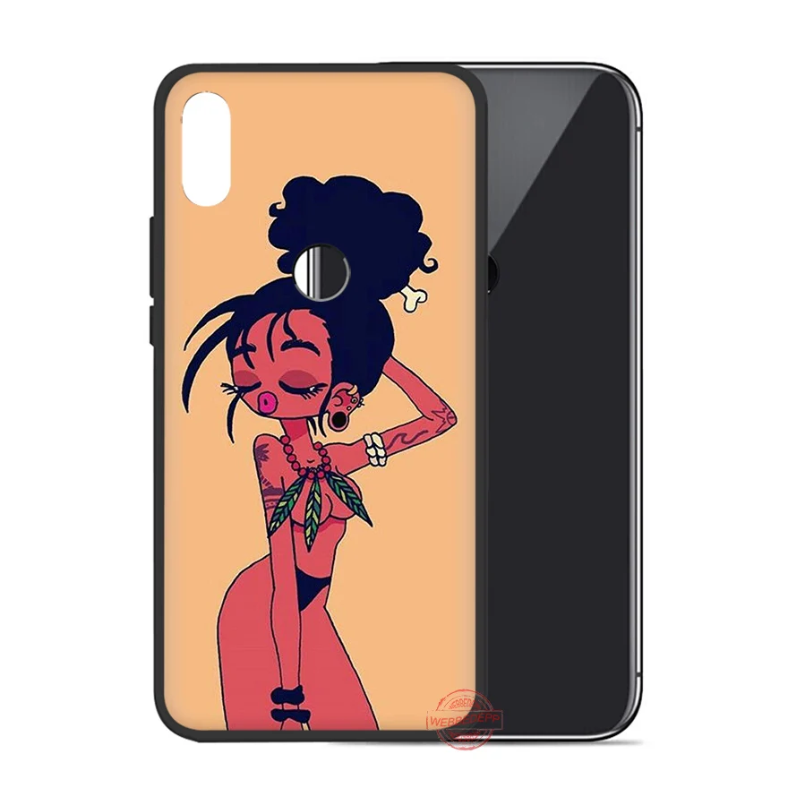 WEBBEDEPP Fashion cartoon sexy black girl Soft Case for Huawei P8 P9 P10 P20 P30 Lite Pro 2017 2018 2019 Cover | Мобильные телефоны