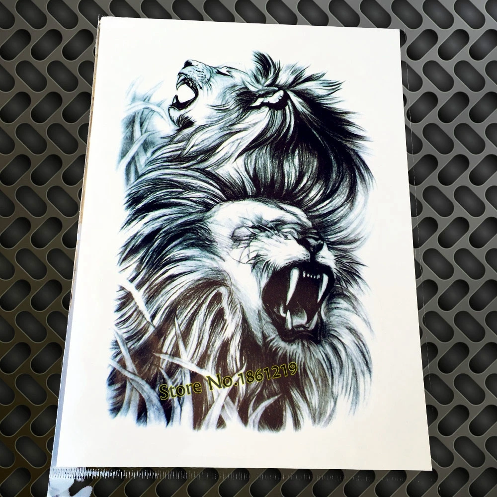 1 шт. большой размер Платина блонд тату стикер водонепроницаемый/Япония Харадзюку Татуировка мужская