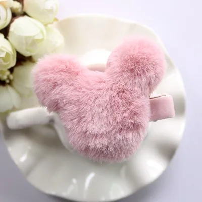 Mickey Pink Мода для девочек; пышная юбка с Микки-Маусом звезда, заколка из искусственного меха Ники заколки для волос заколка для волос с подкладкой из кожи аллигатора женские аксессуары для волос HC087 - Цвет: Mickey Pink