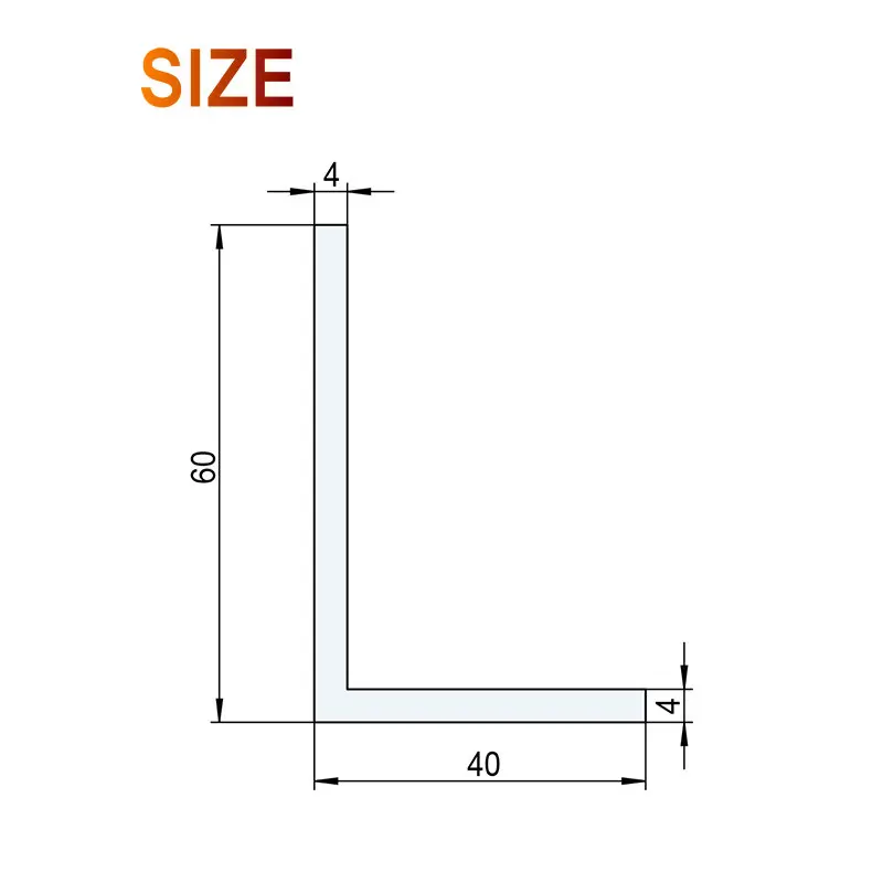 4060Z Тип L алюминиевый профиль длинный угол пластины en Стандартный DIY Кронштейны al